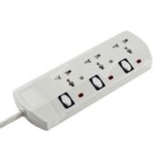 13A 3 Gang 3M Universal Extension Socket with Neon EB3NSU1B