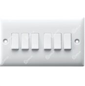 RR 10A 6 Gang 2 Way Electrical Switches W1022