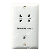 RR 115/230 V AC Dual Outlet Dual Voltage Shaver Socket W7008