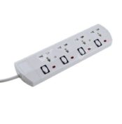 RR 13A 4 Gang 5M Universal Extension Socket With Neon EB4NSU2B