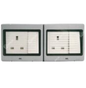 RR 13A Twin Switched Socket Outlet Weather Proof WP3002 IP-56