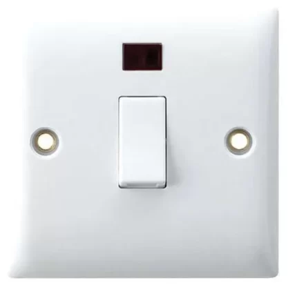 RR 20A 1 Gang D.P wall Switch With Neon W1012