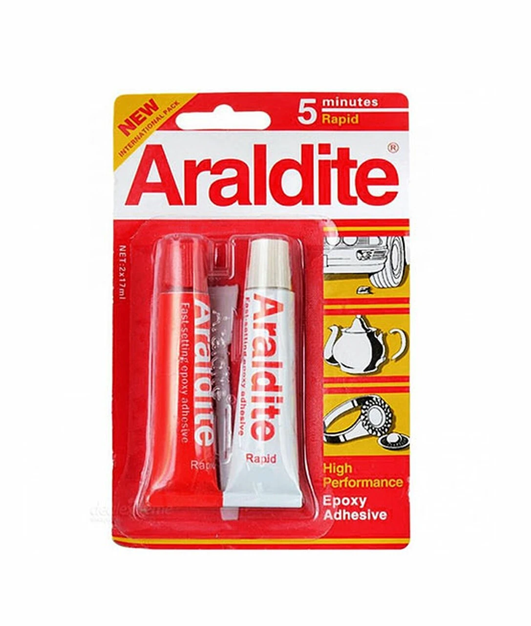 Araldite Epoxy Adhesive 2×17 ML Red 2 Pcs/Pack