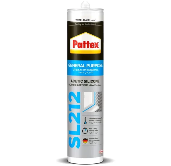 Pattex General Purpose Silicone Sealant GP-SL212 White 24 Pcs/Pack