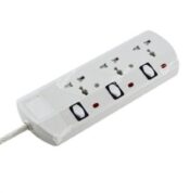 13A 3Gang 5M Universal Extension Socket With Neon EB3NSU2B