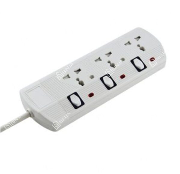 13A 3Gang 5M Universal Extension Socket With Neon EB3NSU2B