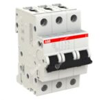 Abb Miniature Circuit Breaker, S203-C63, 3P, Curve C, 63A