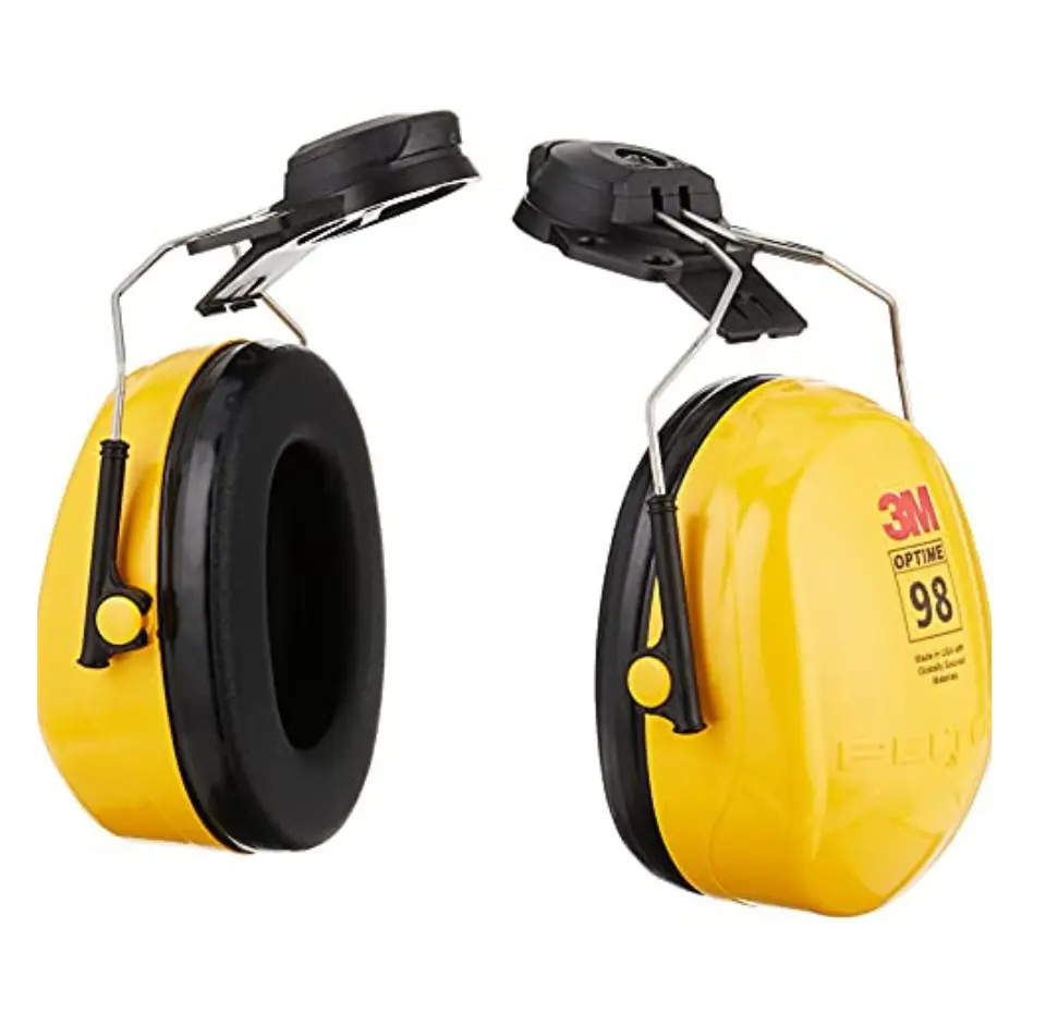 3M™ H9P3E PELTOR™ Optime™ 98 Cap-Mount Earmuffs, Hearing Conservation – Black/Yellow