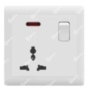 Vmax MF Socket with switch V1-013, Ivory