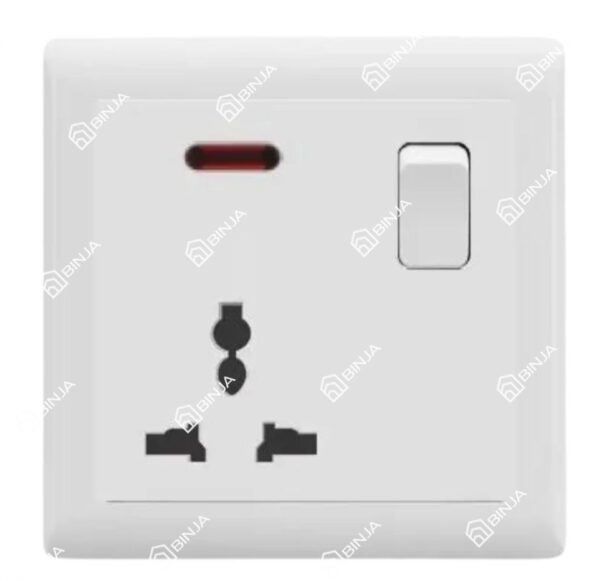 Vmax MF Socket with switch V1-013, Ivory