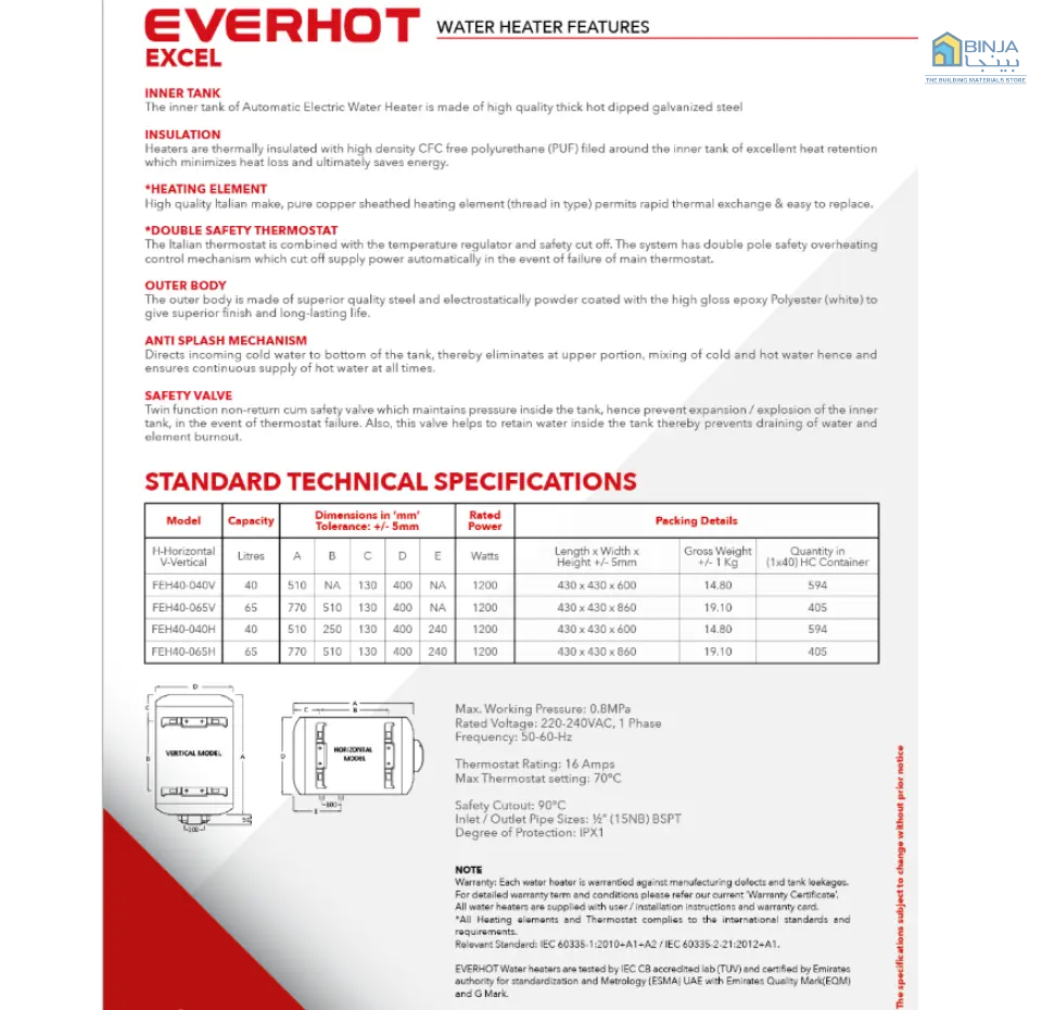 everhot-excel-water-heater-feh15-12g-50L