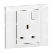 Legrand Belanko Switch Socket 1 Gang 3 Pin 13A White
