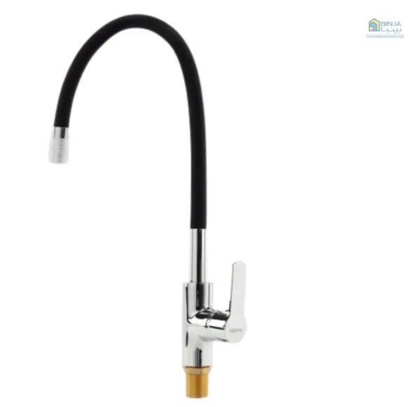 Geepas Single Lever Sink Mixer With Black Flexi Hose GSW61145