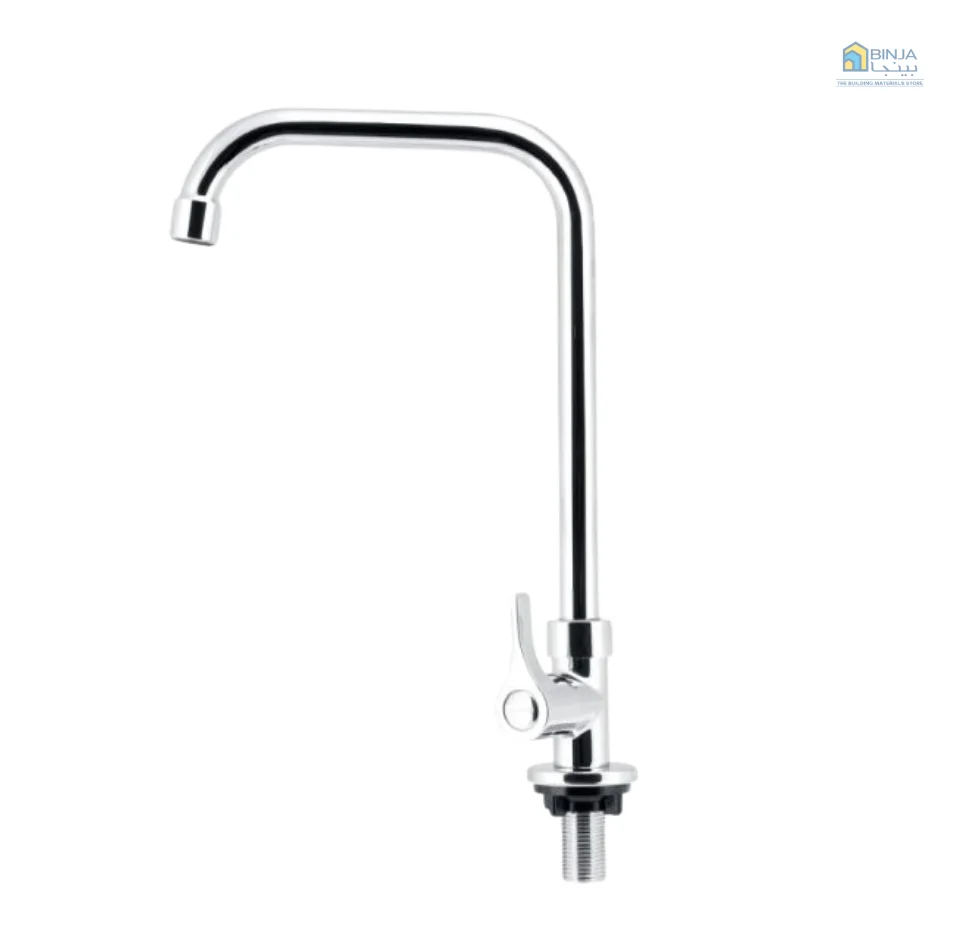 Geepas Stainless Steel Kitchen Sink Tap Single Lever Pillar GSW61017