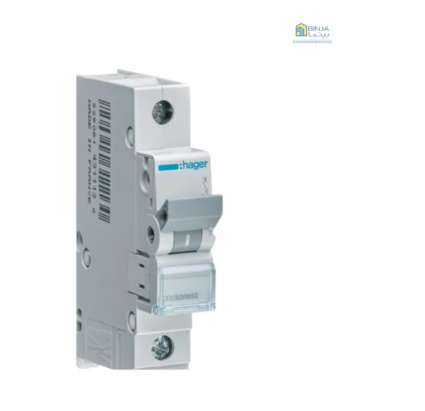 Hager MCB 1P 6kA C-6A 1M MCN106 Circuit Breaker