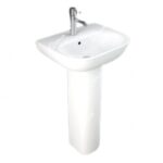 Rak Tonique Alpine White Pedestal Wash Basins