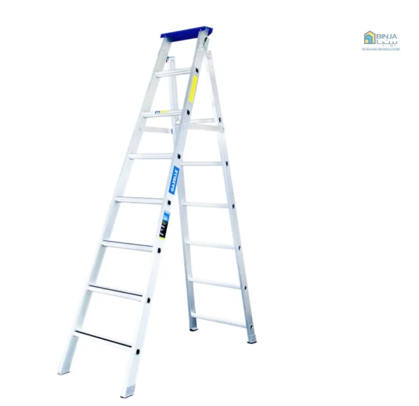 Gazelle 8ft Aluminium Dual Purpose Step Ladder (2.4m), 150kg Load Capacity
