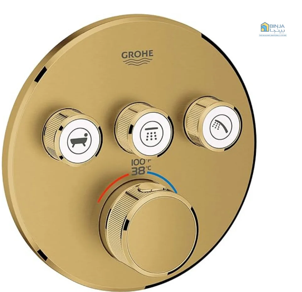 GROHE Grohtherm Triple-Function Shower Thermostatic Valve Trim Kit 29138GN0