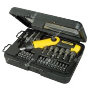 Stanley Ratcheting Screwdriver Pistol Grip Kit Set of 25 Pc 0-63-022