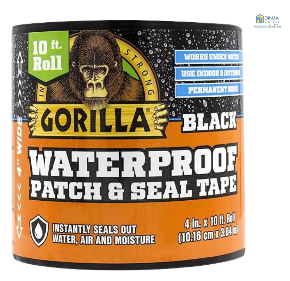 Gorilla Waterproof Patch Seal Tape Black Pack of 1