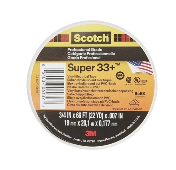 3M Scotch Super 33+ Vinyl Electrical Insulating Tape
