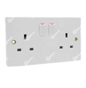 Snowlite 13A 2 Gang Switched Socket SN 406