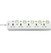 Topex Multiple cord Extension Set 5Way 3Meter-White