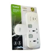 Topex Universal Socket Multiway Direct Plug In Adaptor With 2 USB